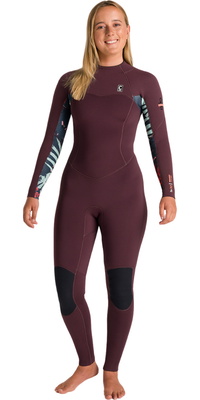 2026 C-Skins Womens NuWave Solace 3/2mm Back Zip Wetsuit C-NSO32WBZ - Rust / Rust X